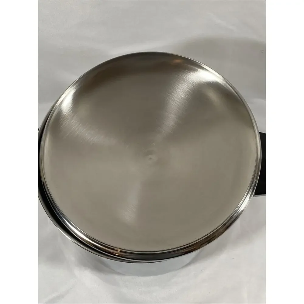 Revere Ware Stainless Steel 8 Qt Quart Stock Pot 91 Lid Tri Ply Disc Bottom USA